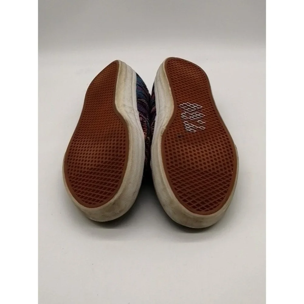 Vans Off The Wall Shoes Sneakers Womens Purple Pink Geometric 10 Casual Walking